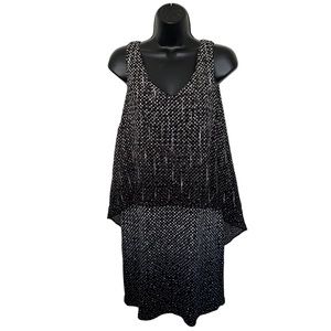 White House Black Market Sequin Accent Dress Womens Size XS